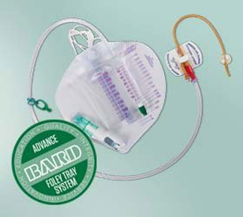 Indwelling Catheter Tray Advance Bardex I.C. Foley / Coude Tip 14 Fr. 5 cc Balloon Latex 304714A Case/10