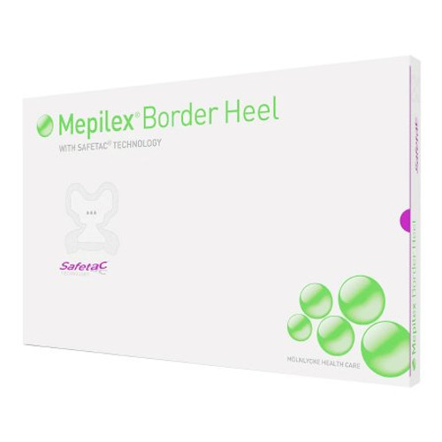 Foam Dressing Mepilex Border Heel 8.6 X 9 Inch Heel Adhesive with Border Sterile 282790 Box/10