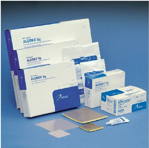 Alginate Dressing with Silver Algidex Ag 4 X 4 Inch Square Sterile 46-AG44 Case/50