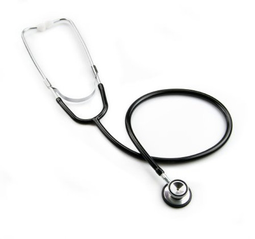 Classic Stethoscope - Infant McKesson Black 1-Tube 21 Inch Tube Double Sided Chestpiece 01-676BKGM Each/1