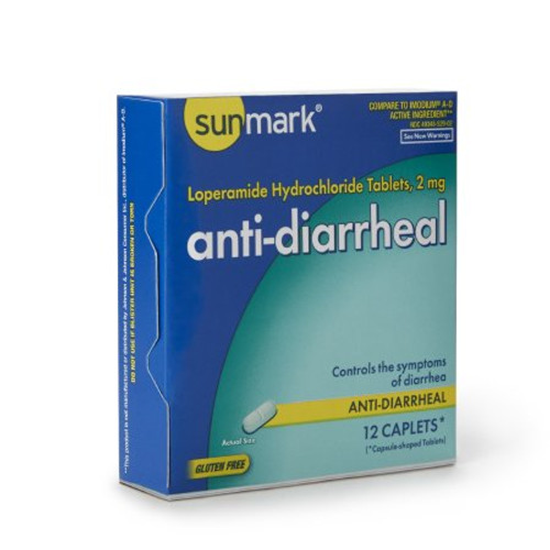 Anti-Diarrheal sunmark 2 mg Strength Caplet 12 per Box 1848522 Box/12
