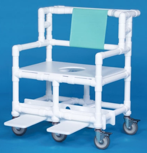 Bariatric Shower Chair ipu Fixed Arm PVC Frame Mesh Back 21.5 Inch BSC660 Each/1