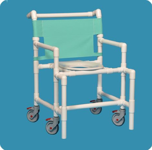 Shower Chair Deluxe Fixed Arm PVC Frame Mesh Back 20 Inch Clearance SC720N Each/1