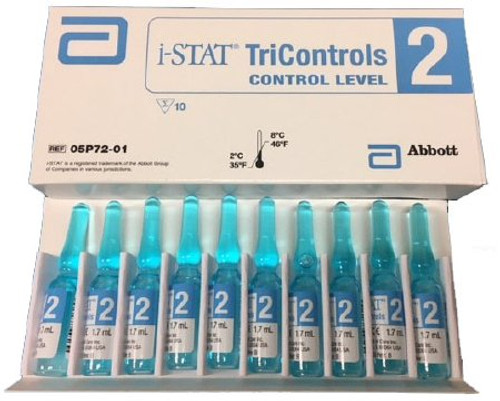 Control i-STAT Tricontrols Sodium / Potassium Level 2 1.7 mL 05P7201 Each/1