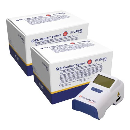 Rapid Diagnostic Test Kit Promotion BD Veritor Plus System Physician Office Combo Immunochromatographic Assay Influenza A B Nasal Swab / Nasopharyngeal Swab Sample CLIA Waived 60 Tests 256074 Each/1