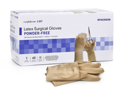 Surgical Glove McKesson Confiderm LMT Sterile Beige Powder Free Latex Not Chemo Approved Size 6.5 14-32065 Pair/1