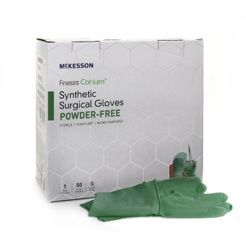 Surgical Glove McKesson Finessis Corium Sterile Green Powder Free Flexylon Hand Specific Micro-Textured Not Chemo Approved Size 8 14-94080 Pair/1