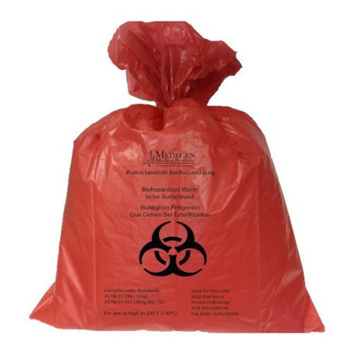 Medegen Medical Products Biohazard Waste Bag 60 gal. Red Polyethylene 55 X 60 Inch 45-75 Case/50