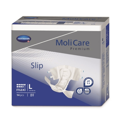Adult Incontinent Brief MoliCare Premium Slip Tab Closure Large Disposable Heavy Absorbency 169385 Case/56