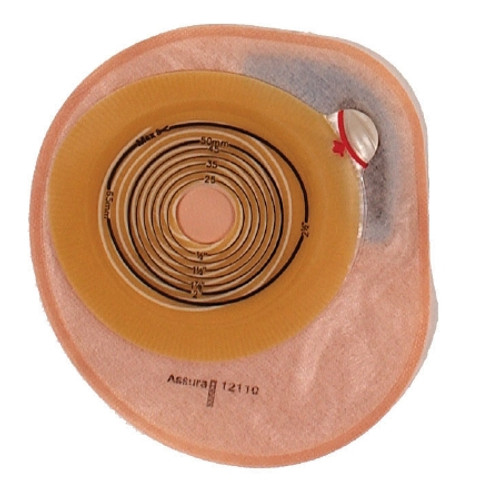 Colostomy Barrier Assura Pre-Cut Standard Wear Pectin Based Red Code Synthetic Resin 1-1/2 Inch Stoma 14277 Box/5