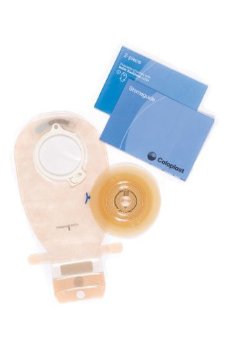 Colostomy Pouch Assura One-Piece System 7 Inch Length Midi 1 Inch Stoma Closed End Flat Pre-Cut 12144 Box/30