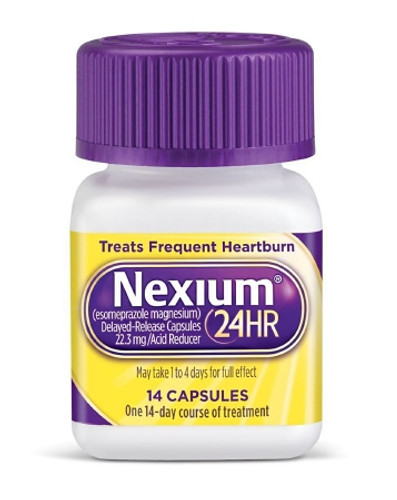 Antacid Nexium 24HR 22.3 mg Strength Capsule 14 per Bottle 2031698 Box/28