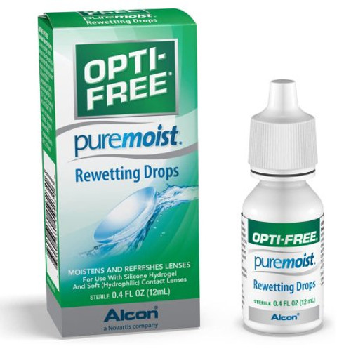 Contact Lens Rewetting Drops Opti-Free Pure Moist 12 mL Drop 1154152 Each/1