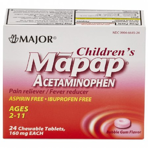 MAPAP TAB JR CHEW 160MG 24/BT MCKESSON 3657533 Bottle/1