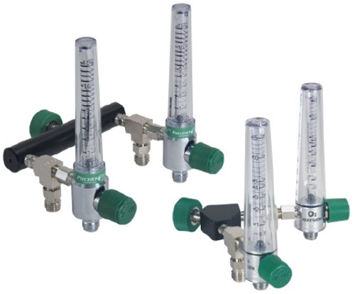 Timeter Sure Grip Oxygen Flowmeter Single 0 - 15 LPM DISS Outlet DISS Female Hex Nut Adapter 15009-03 Each/1