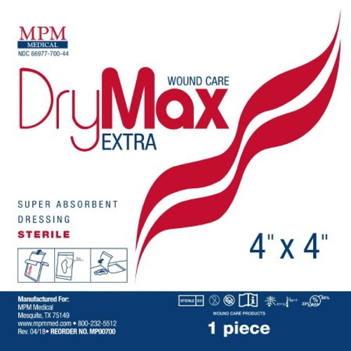 Absorbent Wound Dressing DryMax Extra Foam 4 X 4 Inch MP00700 Each/1