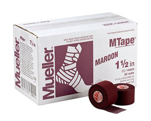 Athletic Tape MTape Cotton 1-1/2 Inch X 10 Yard Maroon NonSterile 25-1017 Box/32