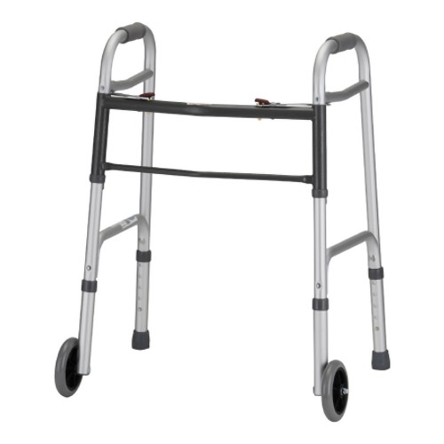 Dual Release Folding Walker Adjustable Height Nova Aluminum Frame 300 lbs. Weight Capacity 29 to 33 Inch Height 4090YW5 Each/1