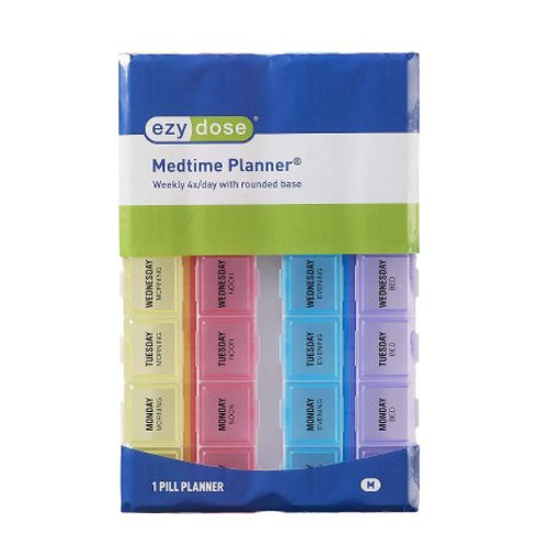 Pill Organizer Weekly Medtime Planner Medium 7 Day 4 Dose 67455 Pack/3