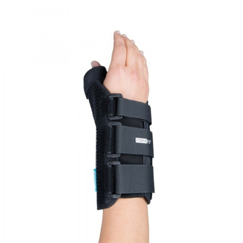 Wrist Brace with Thumb Spica Ossur Formfit Aluminum / Cotton / Polyester Left Hand Black X-Small 3020 Each/1