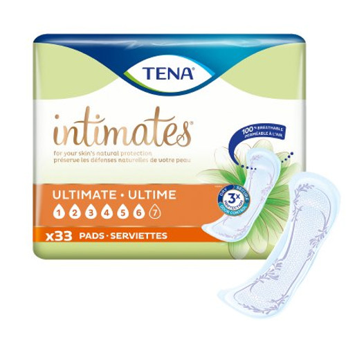 Bladder Control Pad TENA Intimates Ultimate 16 Inch Length Heavy Absorbency Dry-Fast Core One Size Fits Most Adult Female Disposable 54305