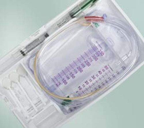 Indwelling Catheter Tray SURESTEP LUBRI-SIL I.C. Foley 16 Fr. 5 cc Balloon Silver Hyrogel Coated Silicone A300416A