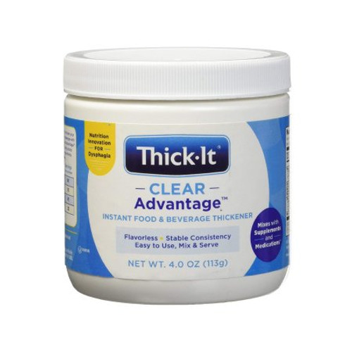 Food and Beverage Thickener Thick-It Clear Advantage 4 oz. Jar Unflavored Powder Consistency Varies By Preparation J610-D9800
