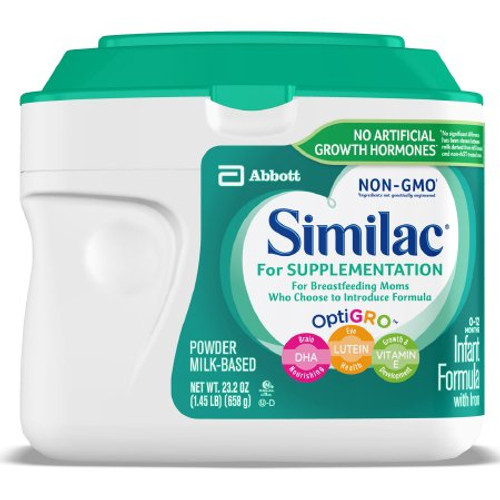 Infant Formula Similac For Supplementation Non-GMO 1.45 lbs. Canister Powder 63013
