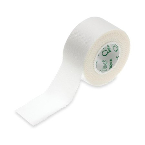 Medical Tape Curad Water Resistant Silk-Like Cloth 1 Inch X 10 Yard White NonSterile NON270101