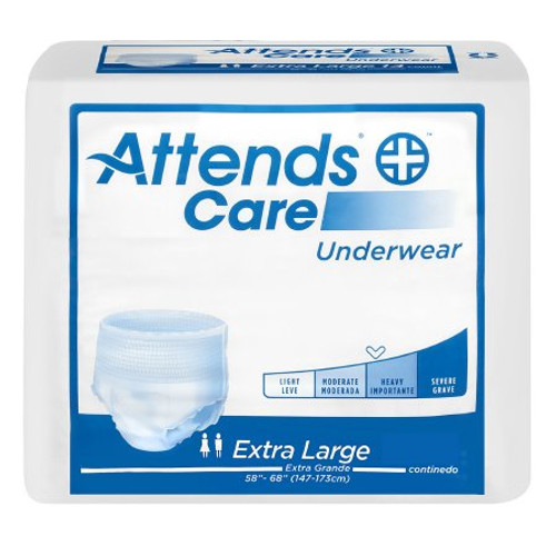Unisex Adult Absorbent Underwear Attends Care Pull On with Tear Away Seams X-Large Disposable Moderate Absorbency APV40100