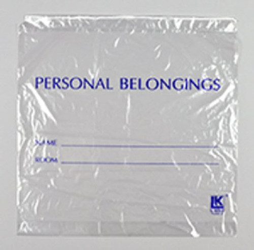 Patient Belongings Bag Elkay Plastics 20 X 20 Inch LDPE Drawstring Closure Clear PB20203DSC