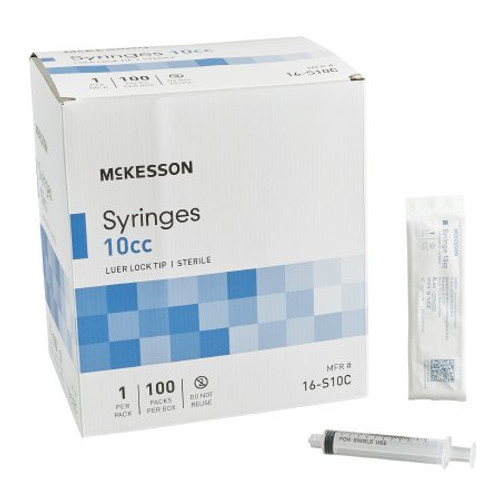 General Purpose Syringe McKesson 10 mL Blister Pack Luer Lock Tip Without Safety 16-S10C