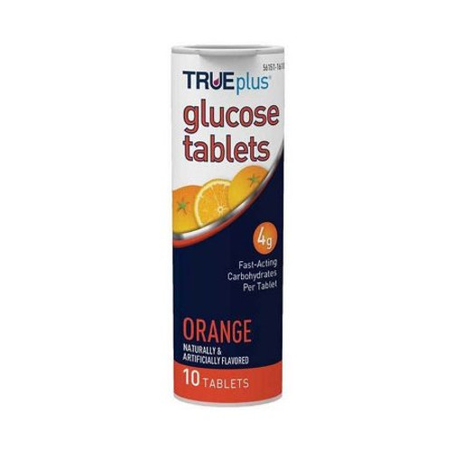 Glucose Supplement TRUEplus 10 per Bottle Chewable Tablet Orange Flavor P1H01RN-10