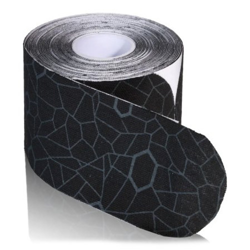 Kinesiology Tape Theraband Pre-Cut Cotton / Spandex 2 X 10 Inch Black / Gray NonSterile 12750