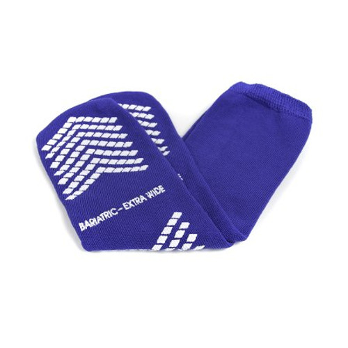Slipper Socks McKesson Bariatric / Extra Wide Royal Blue Above the Ankle 16-SCE4
