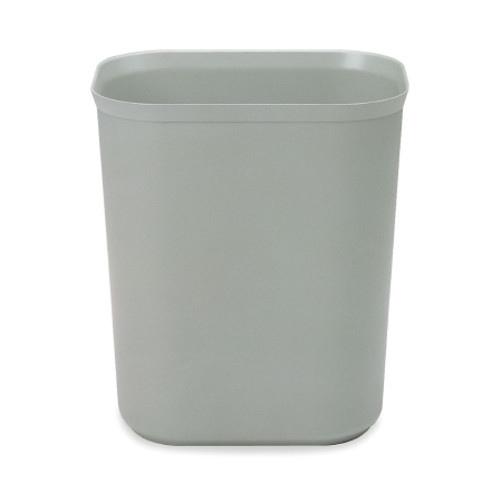 Fire-Resistant Trash Can Rubbermaid 14 Quart Rectangular Gray Thermoset Polyester Open Top FG254100GRAY