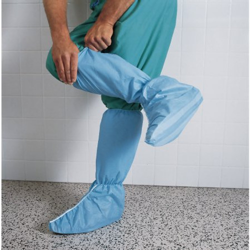 Boot Cover Hi Guard One Size Fits Most Knee High Nonskid Sole Blue NonSterile 69572