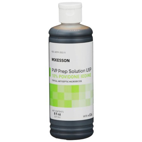 Skin Prep Solution McKesson 8 oz. Flip-Top Bottle 10% Strength Povidone-Iodine NonSterile 034