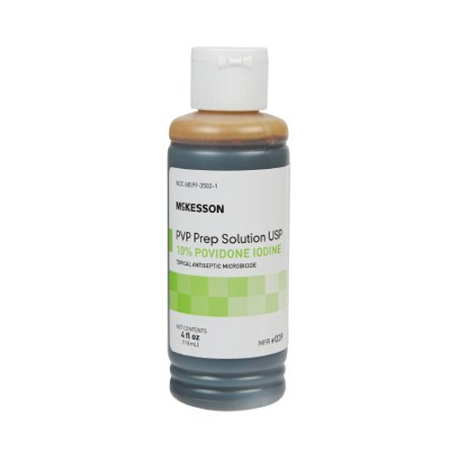 Skin Prep Solution McKesson 4 oz. Flip-Top Bottle 10% Strength Povidone-Iodine NonSterile 039