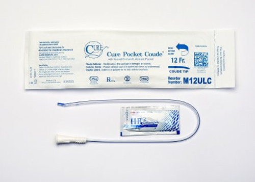Urethral Catheter Cure Pocket Cath Coude Tip Uncoated PVC 12 Fr. 16 Inch M12ULC