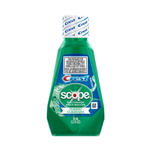Mouthwash Crest Scope Classic 1.2 oz. Original Mint Flavor 10037000975066