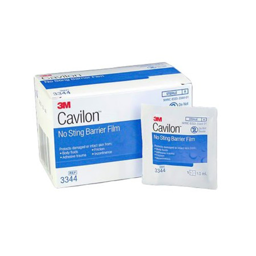 Skin Barrier Wipe 3M Cavilon No Sting 35 to 65% Strength Hexamethyldisiloxane / Isooctane / Acrylate Terpolymer / Polyphenylmethylsiloxane Individual Packet Sterile 3344