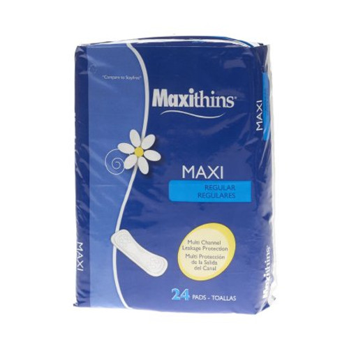 Feminine Pad Maxithins Maxi Regular Absorbency MT48044