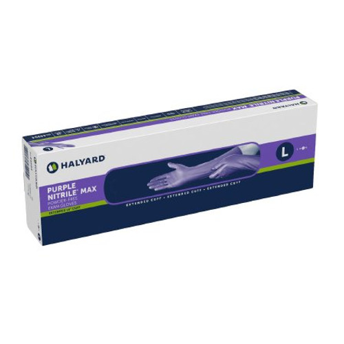 Exam Glove Purple Nitrile Max Large NonSterile Nitrile Extended Cuff Length Fully Textured Purple Not Chemo Approved 44994