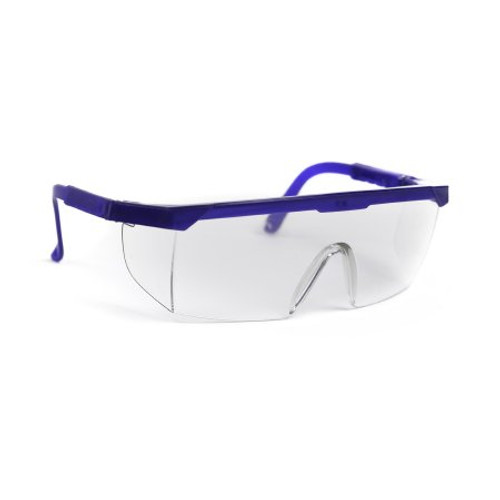 Protective Glasses McKesson Brand Side Shield Clear Tint Blue / Clear Frame Over Ear One Size Fits Most 16-2291