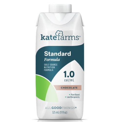 Oral Supplement / Tube Feeding Formula Kate Farms Standard 1.0 Chocolate Flavor Ready to Use 11 oz. Carton 851823006690
