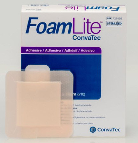 Foam Dressing FoamLite 4 X 4 Inch Square Adhesive with Border Sterile 421559