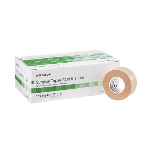 Medical Tape McKesson Breathable Paper 1 Inch X 10 Yard Tan NonSterile 16-47310T
