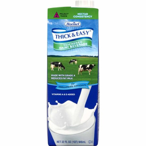 Thickened Beverage Thick Easy Dairy 32 oz. Carton Milk Flavor Ready to Use Nectar Consistency 73625