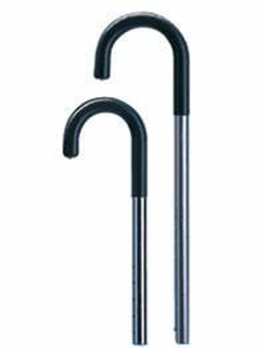 Round Handle Cane Carex Aluminum 29 to 38 Inch Height Silver FGA75600 0000